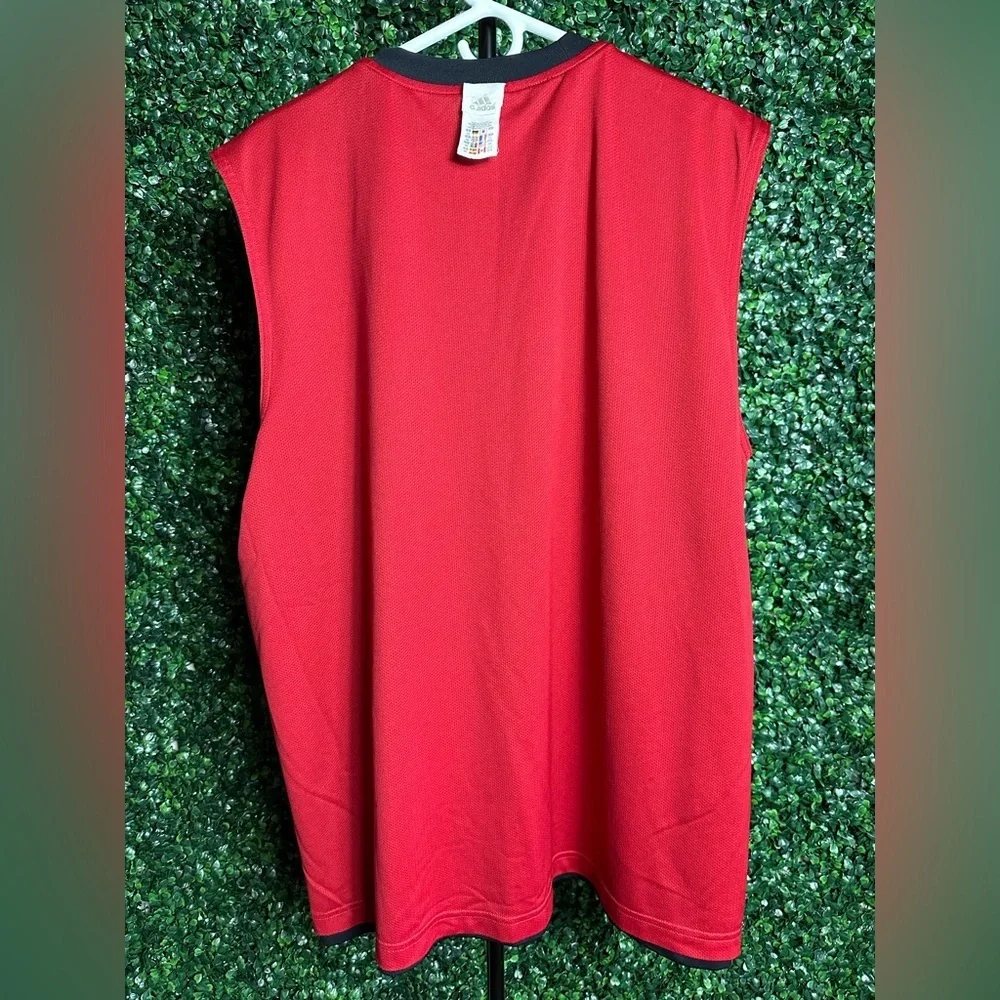 Adidas Vintage Y2K Reverseable Red and Black Basketball Jersey